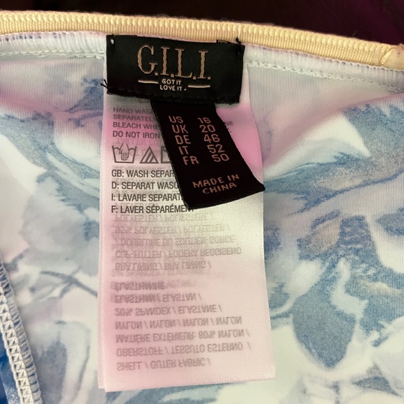 👙 G.I.L.I. Swim Peplum Tankini with High Waisted Bottoms - Size 16 - Picture 5 of 10